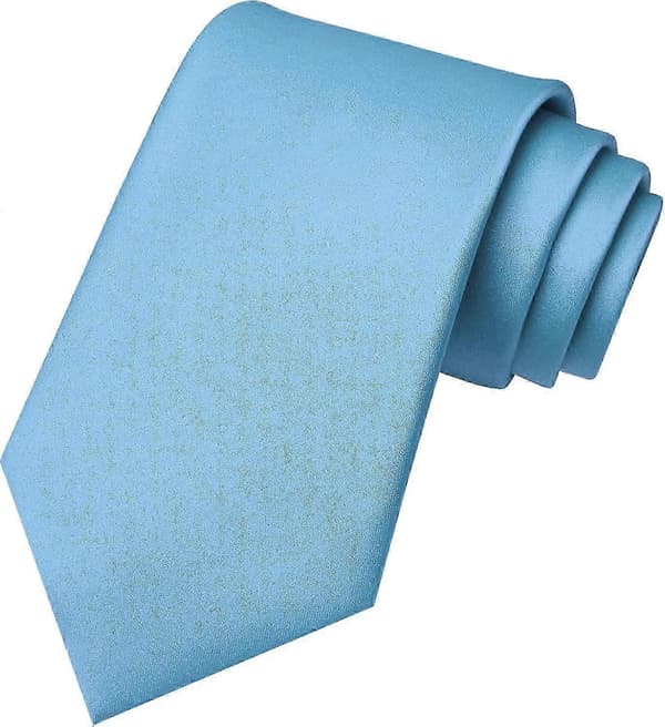 Ensfarvet slips til mænd til forretning og bryllupsfester[BEMS] Baby Blue