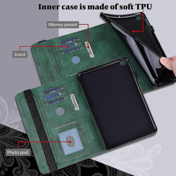 Læderetui til Samsung Galaxy Tab S2 9.7 T810 / T815 -JA Green