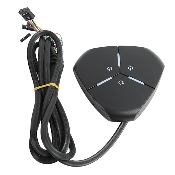 Strømbryter for stasjonær datamaskin, dobbel strømbryter, datamaskinbryterknapp for stasjonære datamaskiner, 2 USB