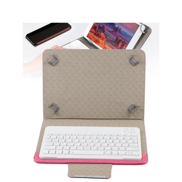 TIMH 10-tums tangentbord PU- case W Stativ Bluetooth Tablet Enorm skärm Mobiltelefon