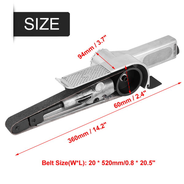 20mm Pneumatisk Luftbåndsliber Poleringsmaskine Slibningsværktøj