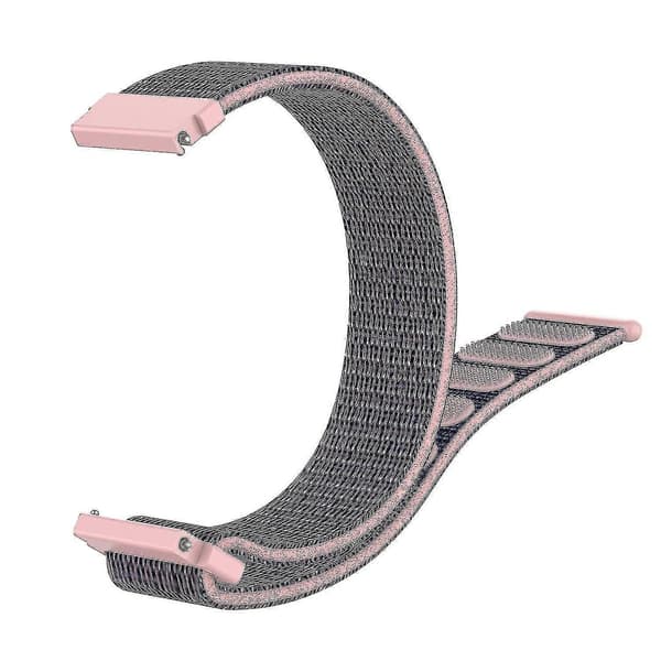 Til Garmin Forerunner 265s / 255s / Venu 2s rem 18mm universel justerbar nylon urrem - orange Grey Pink