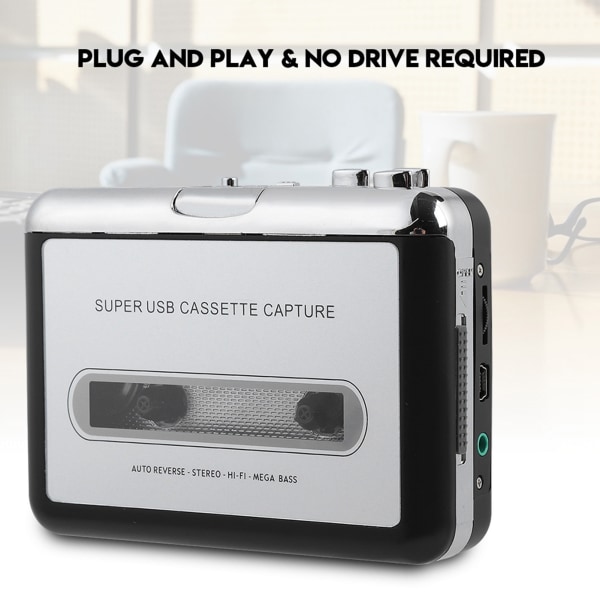 Bånd til PC Kassetteoptager MP3 CD Converter Capture Digital Audio Music Player++