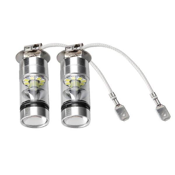 st H3 6000K 100W LED 20-SMD Høyeffekts Tåkelys Kjørelys DRL Pærer HID[BEMS]