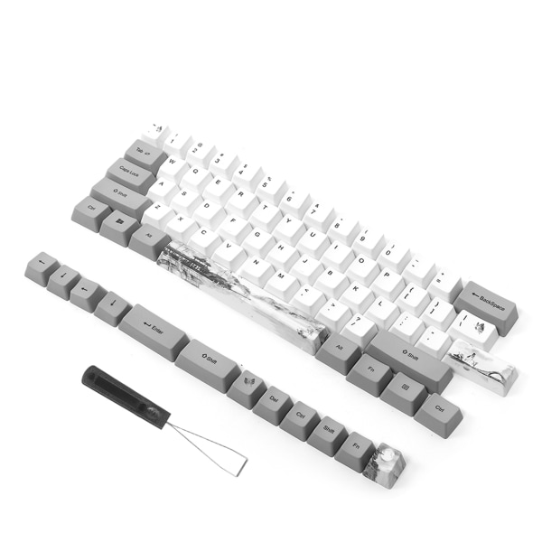 TIMH 73PCs Sublimering Taster PBT Mekanisk tastatur tilbehør PC-deler med søtt mønster (6064 Motiv d'encre)