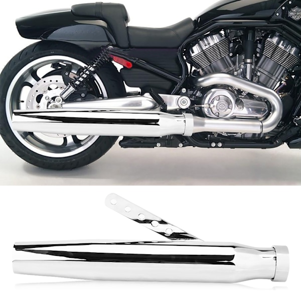 Motorcykel Avgassystem Dämpare Slutpipa Universal för Motorcykel GY6 Silver