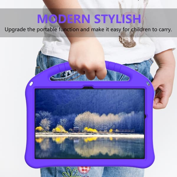 Samsung Galaxy Tab A9+ / A11+ EVA støtsikkert etui med holder Lila