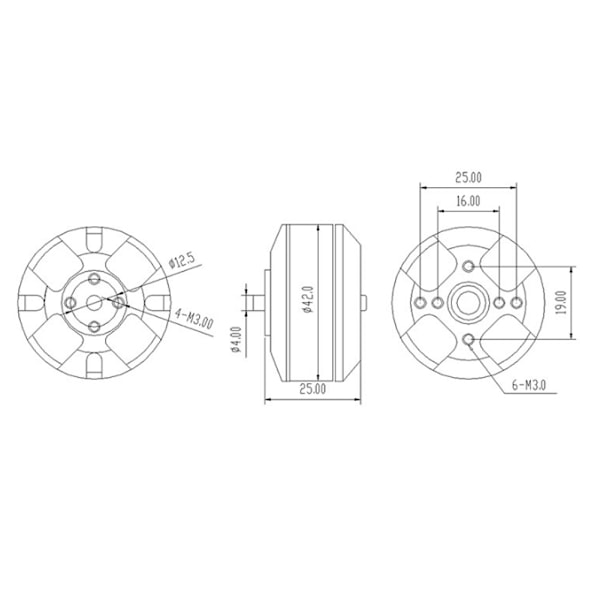 1 stk QM4208 380/680KV Racing Brushless Motor Del for 3508 550 650 680 FPV Quadcopter (CW 680KV)