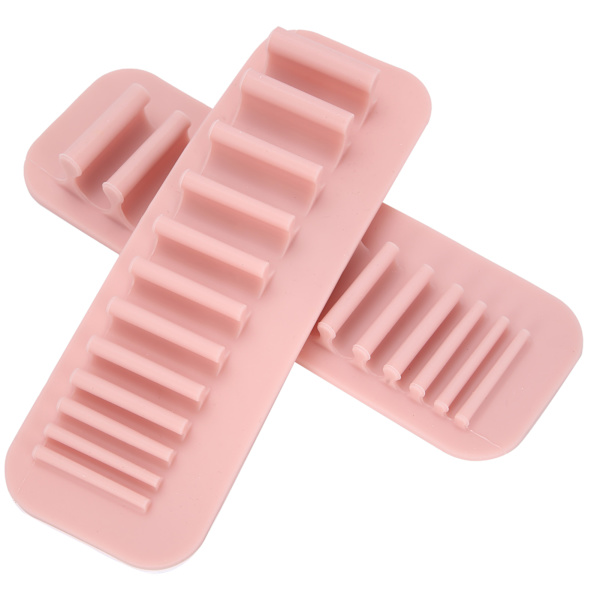 2-pack Silikon Kosmetikborsthållare Väggmonterad Tandborsthållare Organiserare