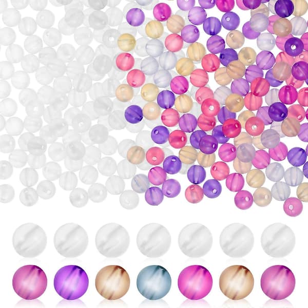 【BEMS】1000 pcs UV Beads Color Changing Beads UV Reactive Plastic Beads Sun Beads (Random Color)