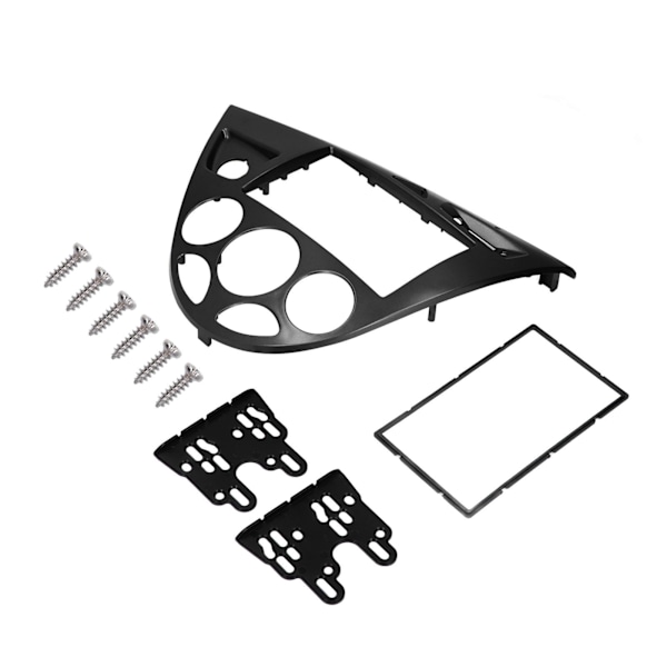 2DIN Ljud-CD-DVD-Panel Instrumentbräda Dekoration Plug and Play Ersättning för Focus 1998‑2006 Svart