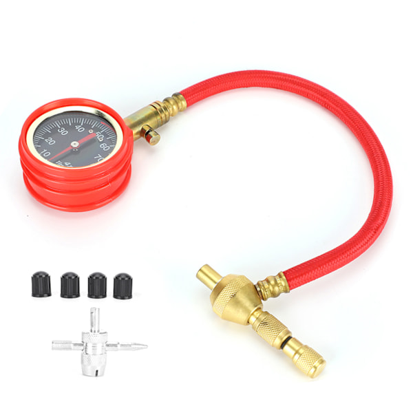 0‑70Psi Pointer Däcktrycksmätare Hög noggrannhet Dial Meter Däcktestare Bilmontering