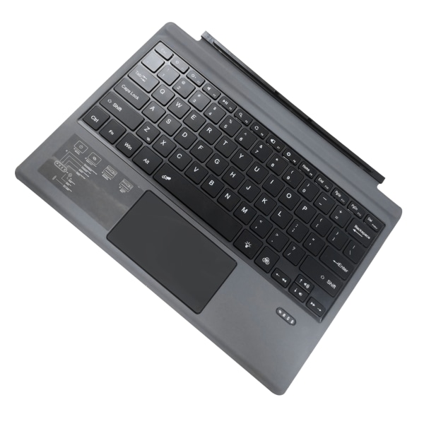 Trådløst Bluetooth-tastatur for Surface Pro 7 7+ Pro6 Pro5 Pro4 Pro3 med berøringsplate oppladbart batteri Ultratynt tastatur 0.0