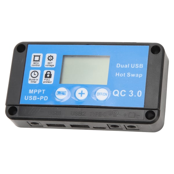 Solpanel Kit 100W Polysilicon Solcells Batteriladdare med 30A MPPT-styrenhet Dubbla USB-portar för Husbilar Camping