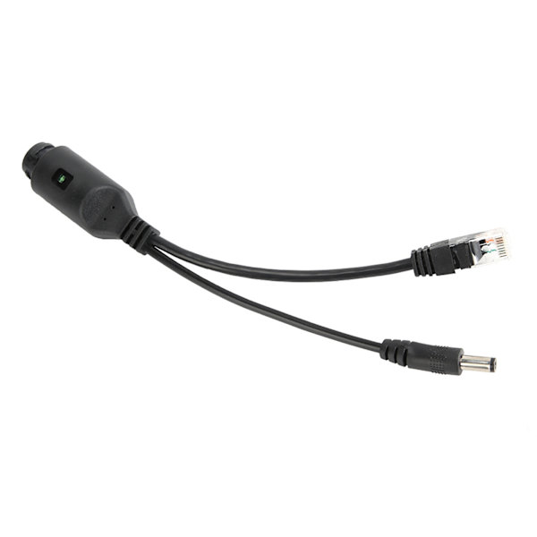 24V Vanntett IP-kamera strøm over Ethernet-adapter POE-kabelsplitter Injektor Svart
