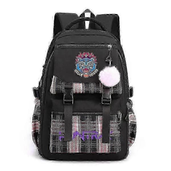 Kpop Demon Hunters Print Rygsæk Studerende Skoletaske _b A[BEMS] Black Style 02