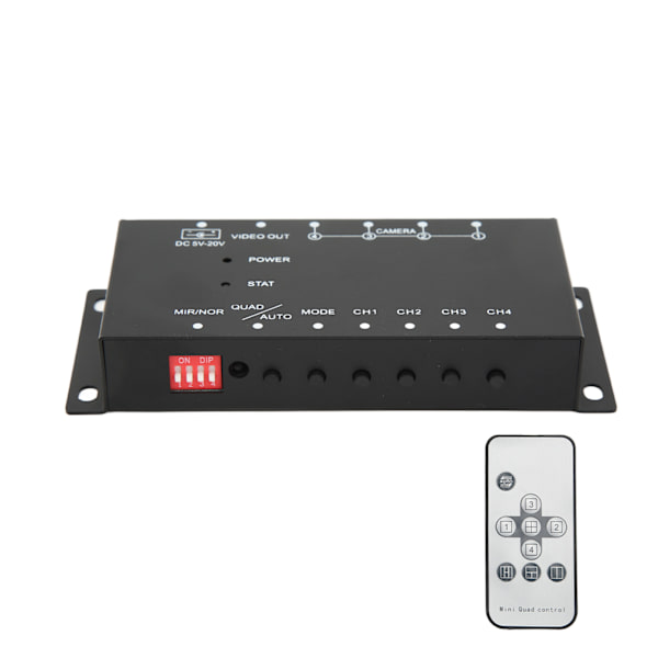 Mobil Digital Video Splitter 4 Kanal Mini Video Splitter 720P for busser Tankbiler Båter Yachter