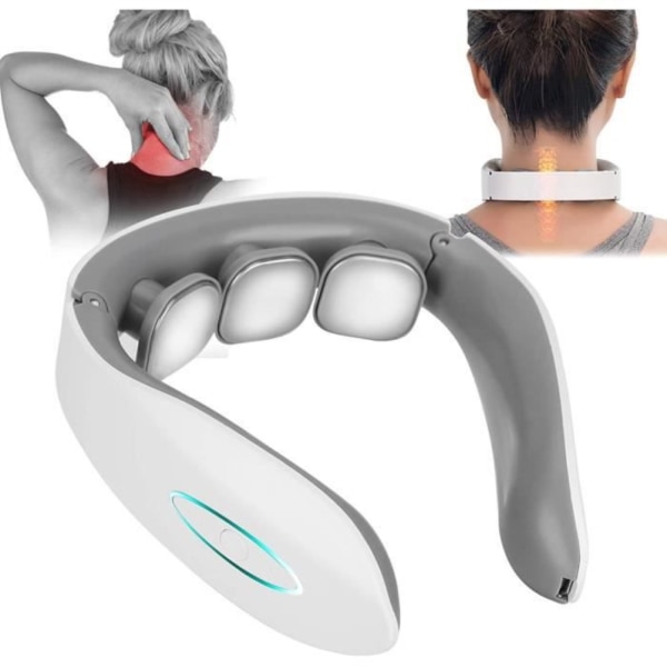 TIMH Cervical Spine Massager Lindre ubehag i nakken Elektrisk nakkebeskytter Deep Tissue Massasjer Gave til familie og venner