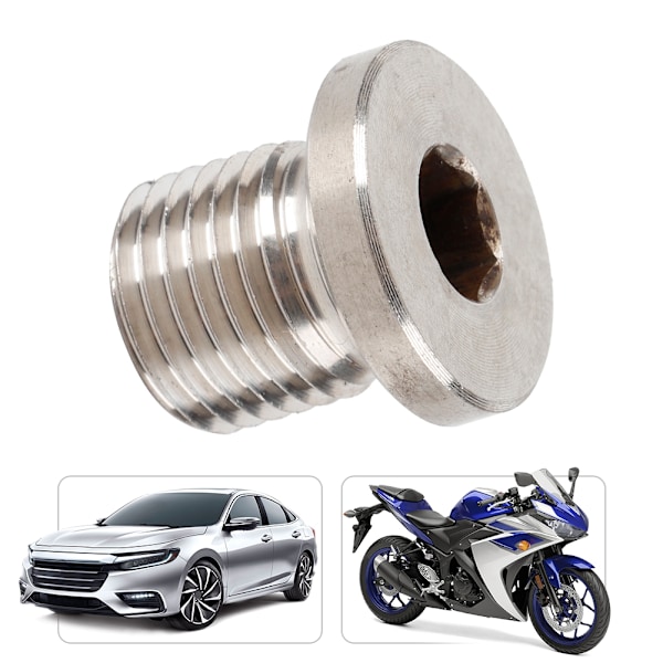 M12 1,25 mm Oxygen O2 Lambda Sensor Blindprop Cap Bang Motorcykler Biler Tilbehør