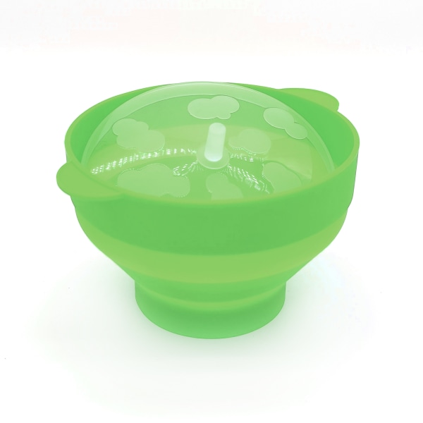 Popcornskål Silikon Microskål för Popcorn - Hopfällbar Bärbar popcornskål green