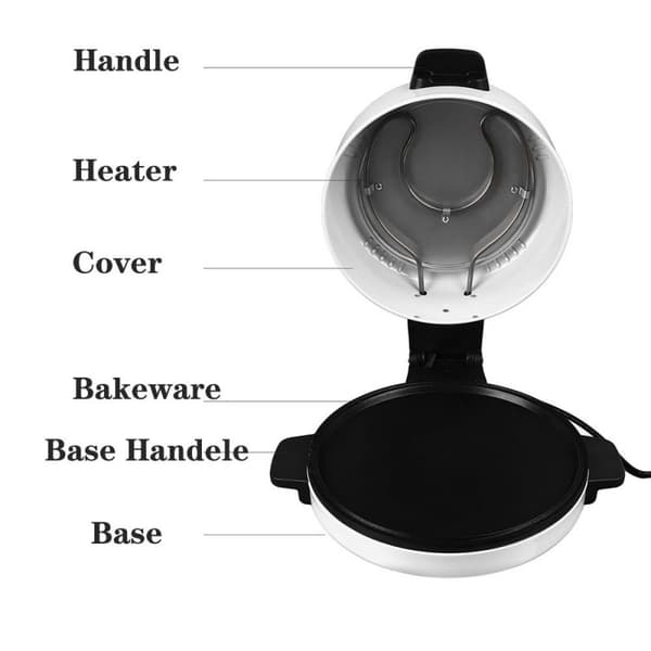 Europæisk standard 30CM stegepande, brødrister, elektrisk pizzamaker EU