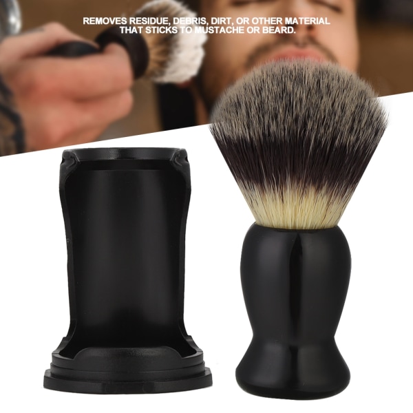 TIMH svart akryl barberbørsteholder støtte skjeggbørstestativ Barberverktøy (holder)
