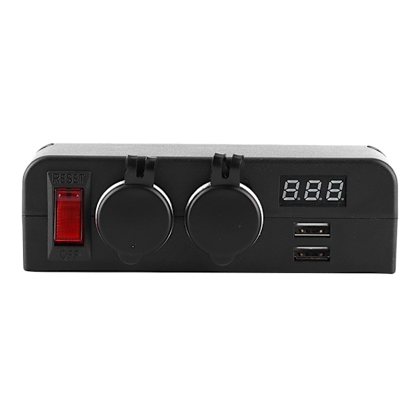 Savukkeensytyttimen jakaja 3 in 1 Monitoiminen USB-autolaturi Volttimittari Virtalähde
