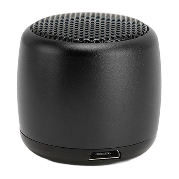 Mini Bluetooth Høyttaler Kraftig Subwoofer USB Oppladbar Metall Bærbar Trådløs Høyttaler for Telefon Nettbrett PC Svart