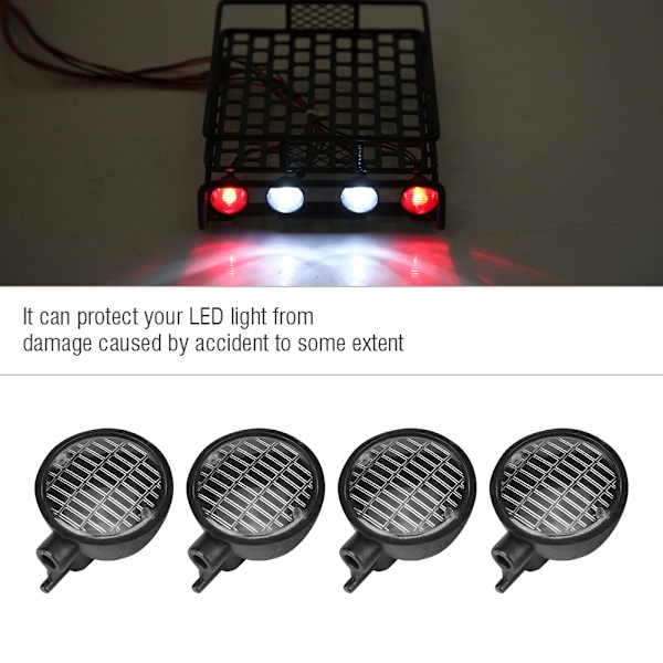 RC LED Lysdeksel for HSP REDCAT AXAIL scx10 Scale RC Modell Crawler LED Lyssett (Rund)