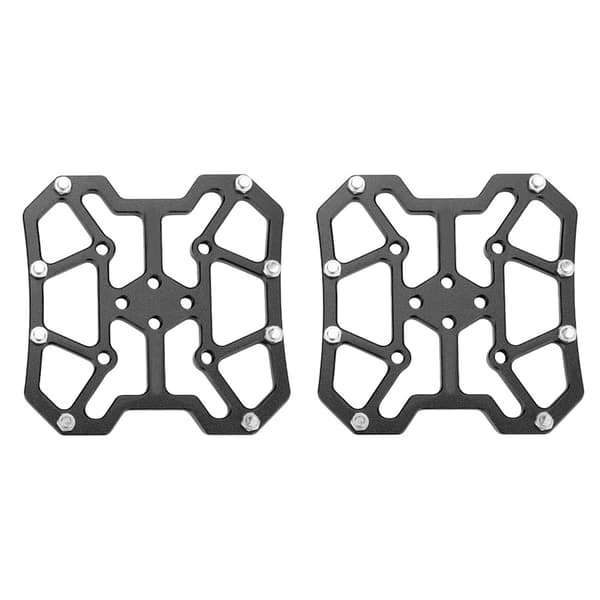 1 par aluminiumlegering cykel clipless pedalplattformadaptrar kompatibla med SPD (svart)