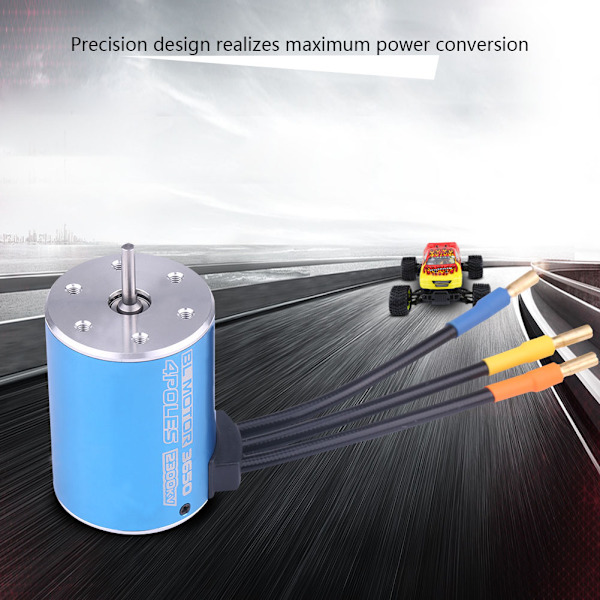 Surpass 3650 2300KV Børsteløs Motor til 1/8 Fjernstyret RC Bil Modeldel Tilbehør