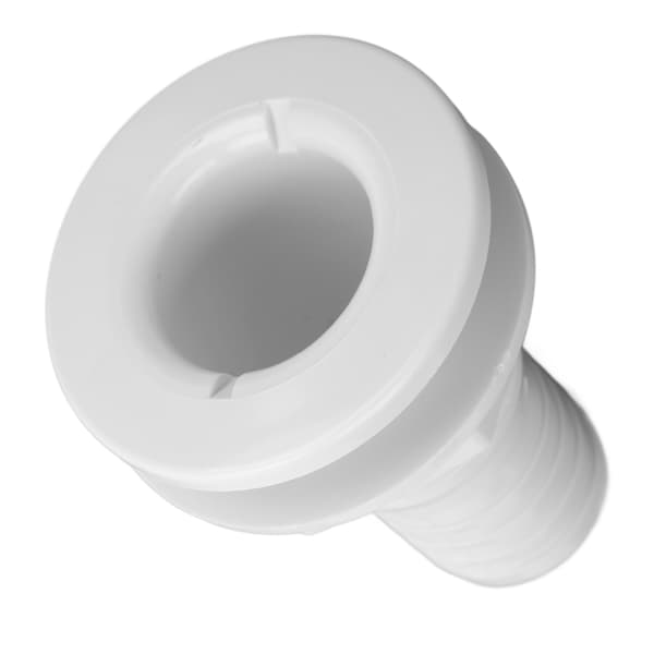 【BEMS】1‑1/2in Thru Hull Fitting Lige ABS Slangekoblingstilbehør Kompatibel med Både MarinesWhite