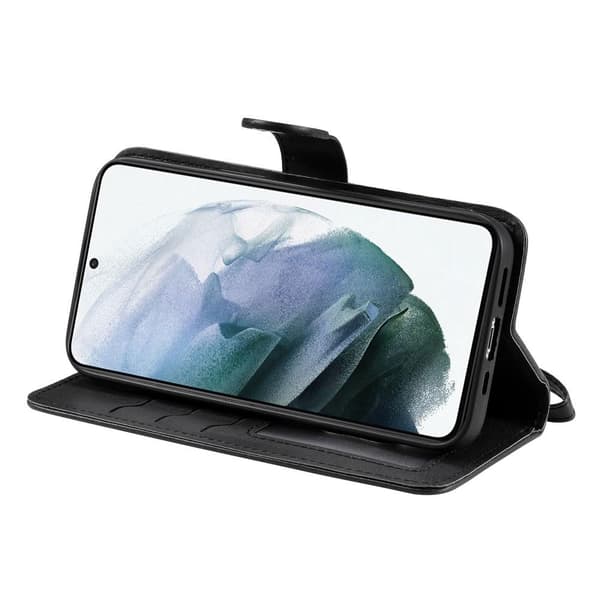 【BEMS】Compatible with Samsung S22 Magnetic Case/Wallet \"2 in 1\" - Black Svart black
