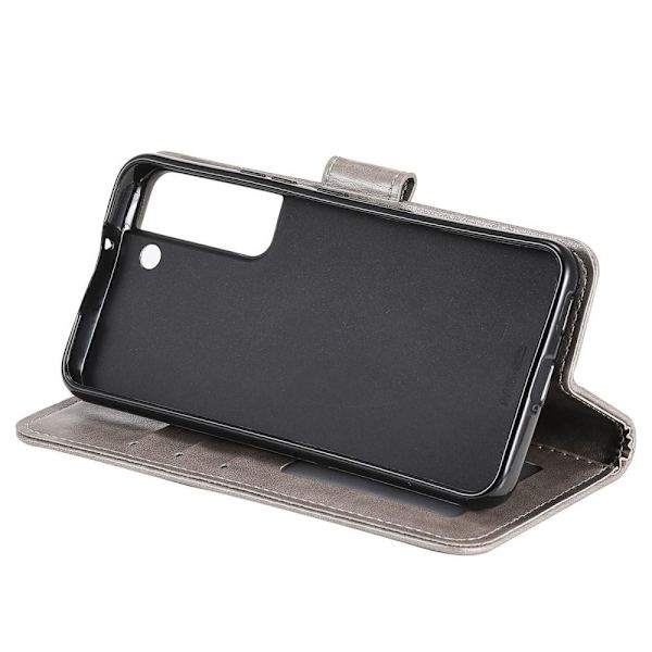 【BEMS】Compatible with Samsung S22 Mandala Wallet Case - Grey grå gray