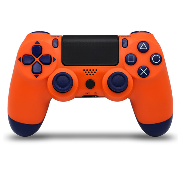 BE-PS4 Seksakset Dual Vibration Bluetooth trådløs controller Sunset Orange