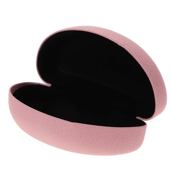 【BEMS】Hard Case Compatible with Extra Large Glasses with Easy-to-Clean Surface Pink Pink 16.00X8.00X7.00CM