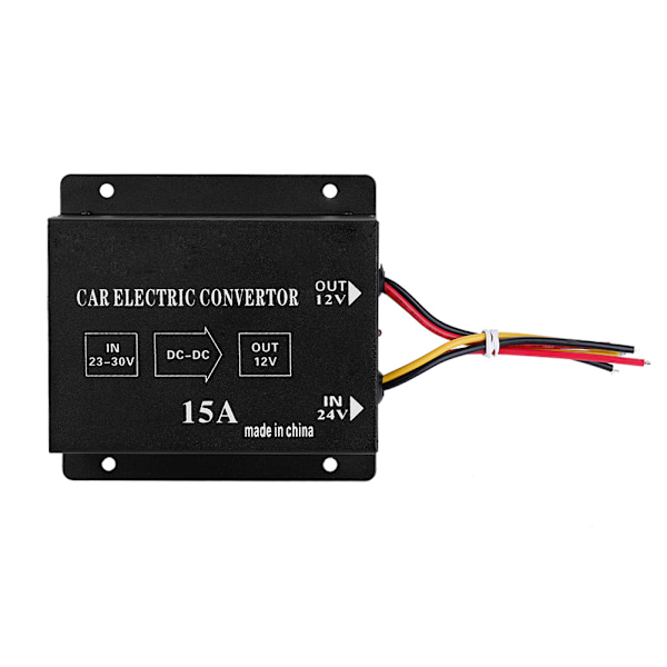 Billastbil 15A 180W DC 24V til 12V Strømomformer Elektrisk spændingsreducer Step down Transformator