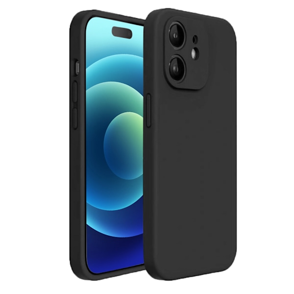 【BEMS】Compatible with iPhone 12 Matte Black Case - With Camera Protection
