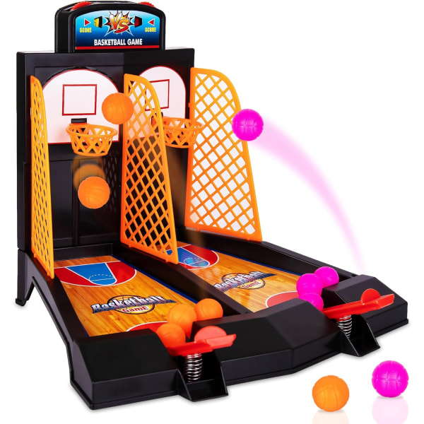 Desktop Arcade Bordplade indendørs basketball skydespil til børn og voksne, skrivebordsspil til kontor for voksne, bedste gaveidé til drenge og piger