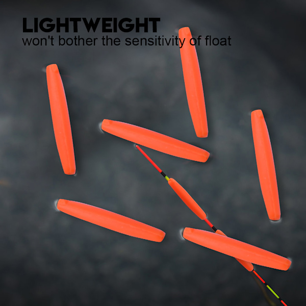100 stk Holdbare Tåreformede Indikator Fiskeflydere Bobber Tackle Tilbehør (Orange M)