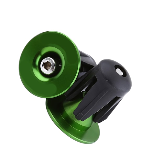 2 stk Fargerike Aluminium Sykkel Styrehåndtak Bar Grips End Plugs Caps (Grønn)