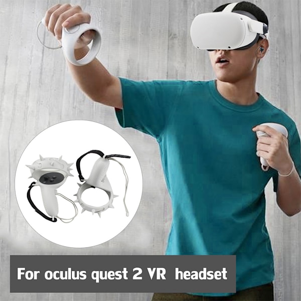 Skyddande Silikonöverdrag Kompatibelt med Oculus Quest 2 VR Touch Controller Handtag Greppfodral Silikon Fullt Skyddande Hylsa