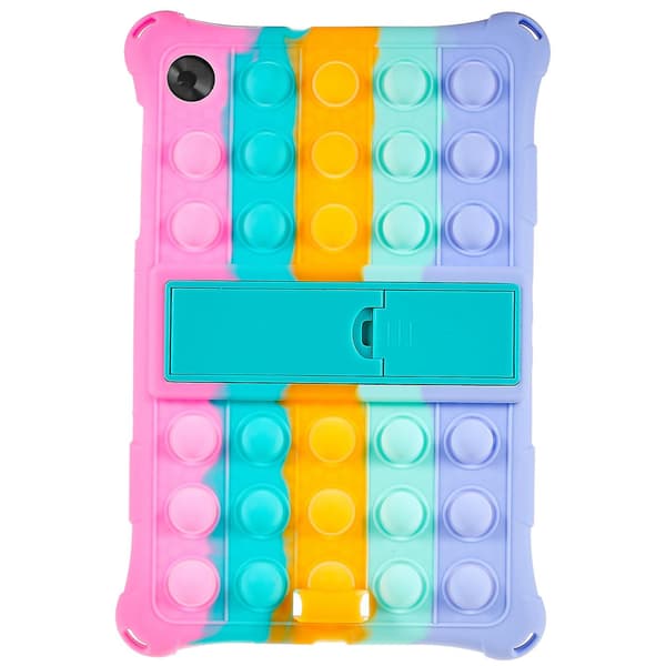 Tabletskal kompatibelt med Lenovo Tab M10 HD Gen 2 TB-X306X med Pop-It Fidget-legetøj, stødsikkert etui med PC-stativ Multi color