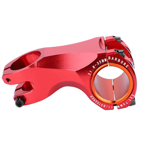 Sykkelstyre -17 Grader Aluminiumslegering Sykkelstyre Stem 31.8mm Utbytting (Rød)