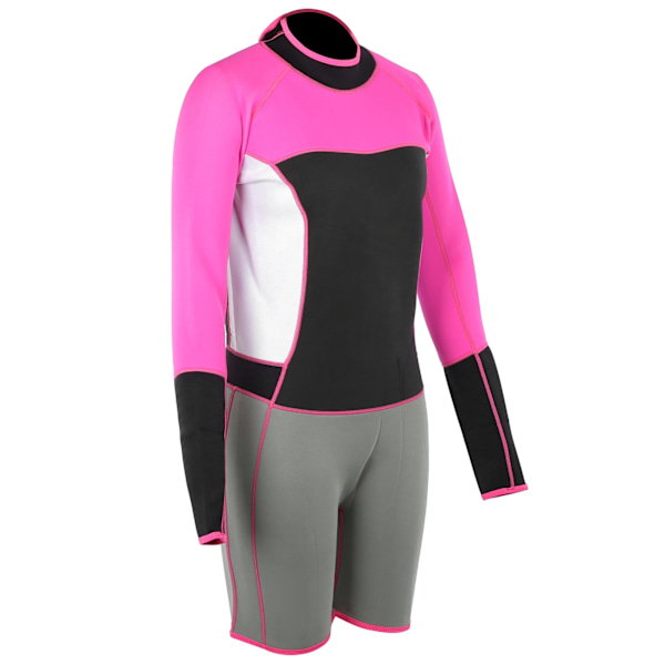 Kvinnors 1,5 mm Neopren Varm Slim Wetsuit En-delad Långärmad Shorts Dykning Simdräkt