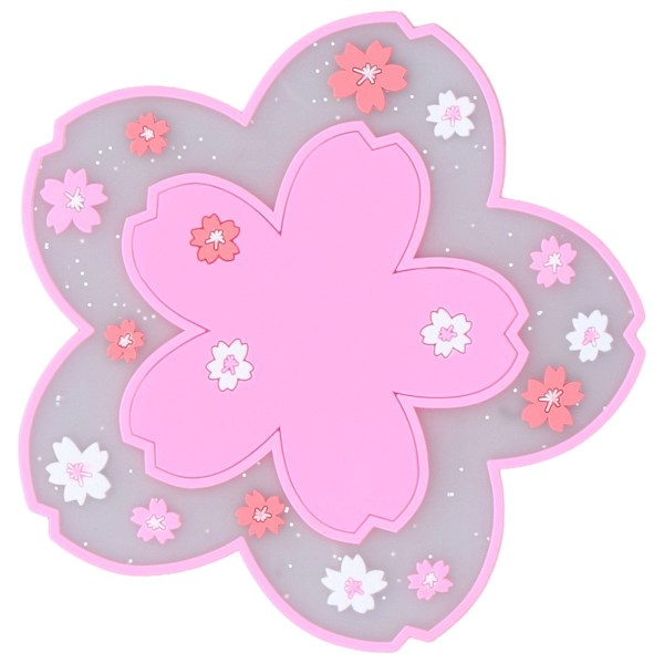 Vaaleanpunaiset Sakura-alustat - 4,5 tuumaa - Lämpöeristys - Kestävä - Liukumaton - Elegantti tyyli - Kuppeille ja laseille