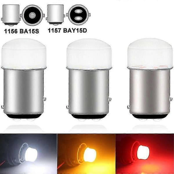 BA15S BAY15D LED 5W bil bakljus bromsljus blinkerlampa DC 12V Red