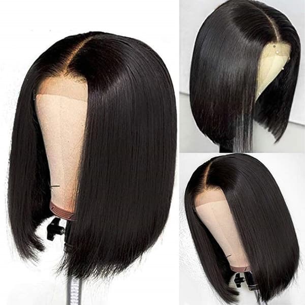Lace Front Äkta Hår Peruk 4X1 Spetsperuk Äkta