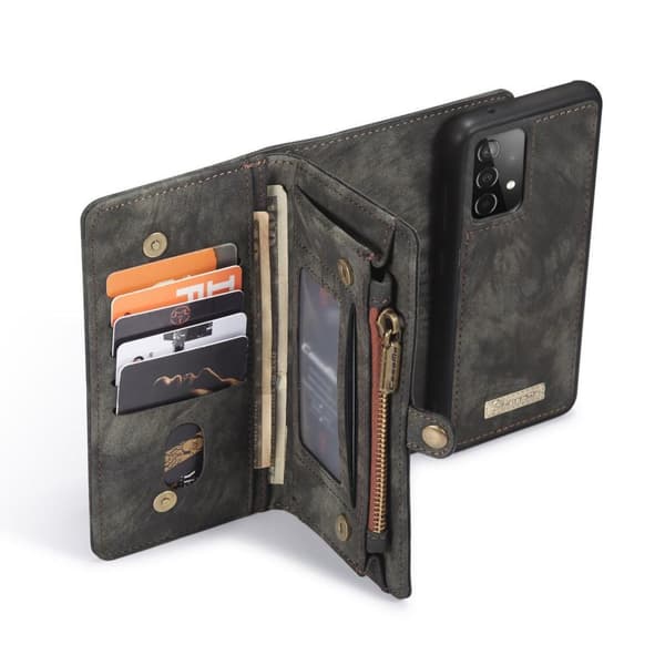 【BEMS】Kompatibel med Samsung Galaxy A52 / A52s Retro Plånboksfodral - Grå grå gray