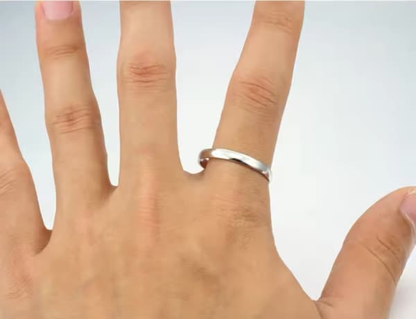 【BEMS】Glat Blank Afrundet Sølvring i Rustfrit Stål - 3 mm - Str 18 Silver silver